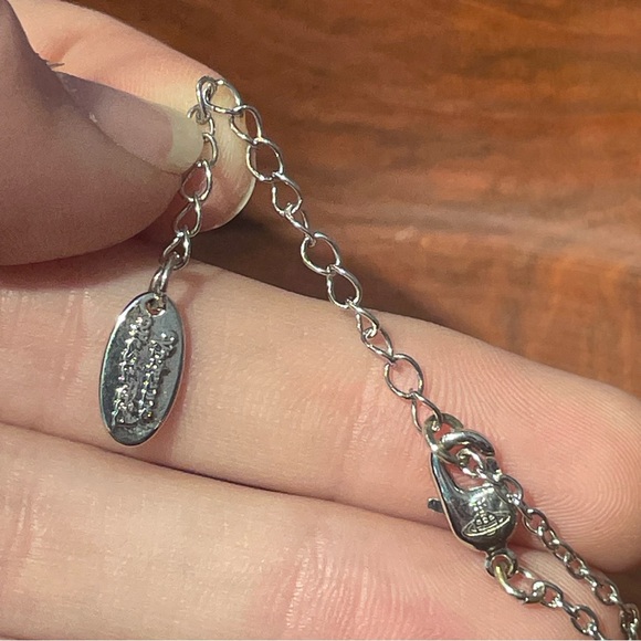 Vivienne Westwood Silver blue Necklace Orb - Picture 7 of 7